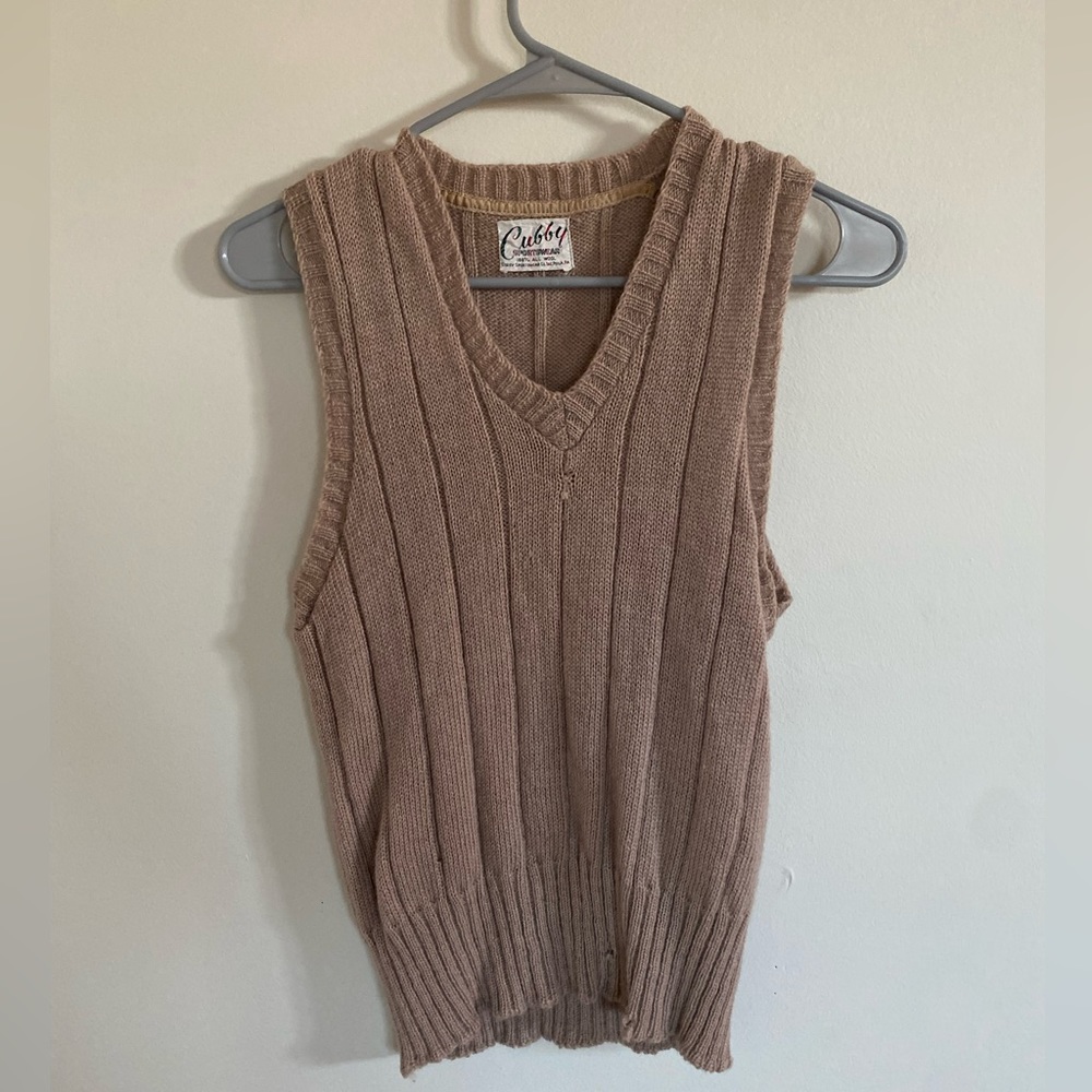Brown Tennis Sweater Vest